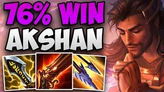 76% AKSHAN WIN RATE IN CHALLENGER! | CHALLENGER AKSHAN MID GAMEPLAY | Patch 14.11 S14