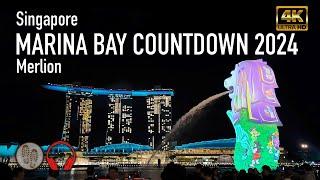 Merlion - Marina Bay Countdown 2024 - Brightening Lives | Singapore