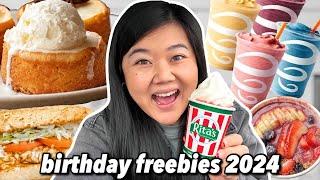 ONLY EATING FREE BIRTHDAY FOOD FOR 24 HOURS!  Birthday Freebies 2024