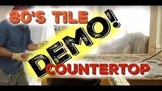 How to demo and remove an old tile kitchen countertop