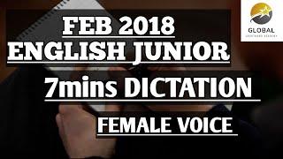 FEB 2018 SHORTHAND DICTATION ENGLISH JUNIOR SPEED | GLOBAL SHORTHAND ACADEMY FEMALE VOICE