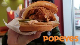 Popeyes Crispy Chicken Sandwich | Crispiest Chicken Ever!!! | Food Review | Vlogs By Haashooo