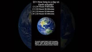 HOW LONG IS A DAY ON EARTH ACTUALLY  | KEY OF KNOWLEDGE