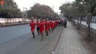Police Bharati road running practice of Darji foundation students