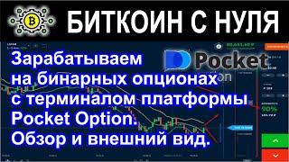 Зарабатываем на бинарных опционах с терминалом платформы Pocket Option. Обзор и внешний вид.