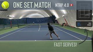 One Set Tennis Match | Manni plays with Subscriber | NTRP 4.0 | Toronto, Canada