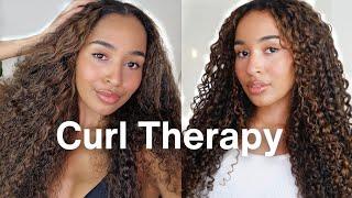 CURLY HAIR THERAPY  (Revitalising Curly Hair Routine for damaged hair)