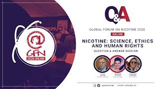 Q&A Global Forum on Nicotine 2020 Day #1