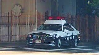 [Osaka Prefectural Police] Police Car Patrolling in Downtown Osaka