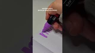 EASY hand lettering tutorial NO CURSIVE  #shorts