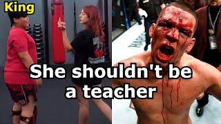 Female MMA Teacher Mocks Boy