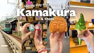 Day trips from Tokyo | Kamakura & Chofu | Visiting local Temples| street food | Japan VLOG