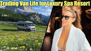  Van Life in the ITALIAN DOLOMITES  | Luxury Stay & Epic Mountain Views! ️