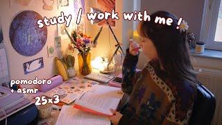 ASMR | study / work with me !! pomodoro ️ to  with ️ , timer and asmr breaks