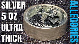 ULTRA THICK 5 Oz Allegories Silver & 1 Oz Oak Leaf From Germania Mint!