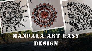 3 easy mandala design for beginners|mandala art|mandala art drawing