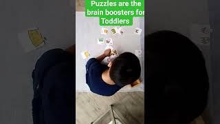 Puzzles are the best brain boosters for Toddlers..#montessori #activity #education #brainboosters