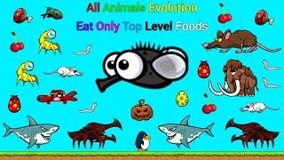 Only Eat Top Level Foods And All Animals Evolution (EvoWorld.io)