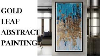 Gold Leaf Abstract Painting on canvas