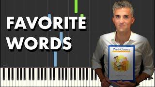 Alfred's Basic Piano Library Prep Course Level E Lesson Book: "Favorite Words" Synthesia Tutorial