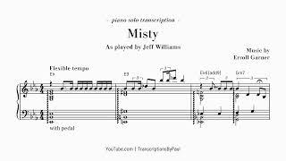 Misty - For solo piano - Sheet music transcription