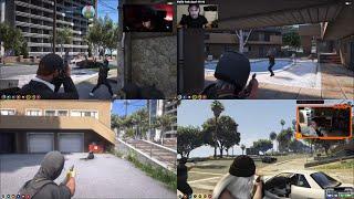 Mandem Wipe Seaside 5v6 Near Mandem Block (Multi POV) | NoPixel Mandem GTA RP