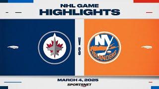 NHL Highlights | Jets vs. Islanders - March 4th, 2025