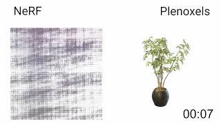 Plenoxels vs. NeRF - Optimization Speed Comparison