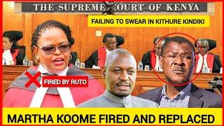 Breaking News! CJ Martha Koome fired and replaced after failing to swear in Kithure Kindiki today