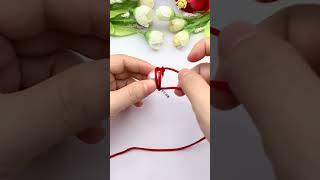 Beads turn into pendant in 5 seconds, rope weaving tutorial, hand-made pure hand-woven rope, pen