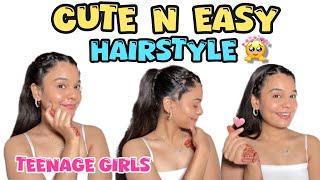 Hairstyle For Teenage Girls🩷 @NittuFashionSeries  #hairstyletutorial #teenagers #hairstyle #cute