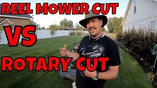 Rotary Mower vs REEL MOWER. Cut Quality  // Connor Ward