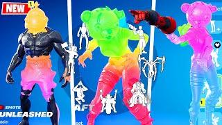 Fortnite GUMMY Skins GLITCH when doing Built-in Emotes シ