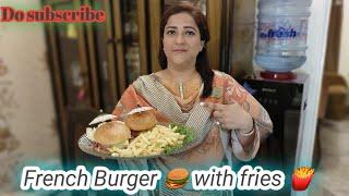 My favourite French burger #hira ki duniya