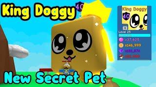 I Got King Doggy! New Secret Pet! Biggest Pet In The Game - Roblox Bubble Gum Simulator