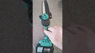 WARNING stonech mini chainsaw sold on amazon EXTREMELY DANGEROUS Has hold on Buttn #powertools  #diy
