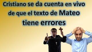 Cristiano reta a un judío a debatir en vivo y se da cuenta de que el evangelio tiene errores