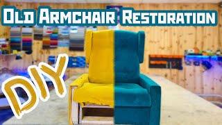 Не выбрасывайте старую мебель. Реставрация кресла своими руками. Old armchair restoration. DIY