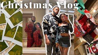 VLOG: Our first Christmas | 5 star hotel, dinner, matching pajamas and opening presents!