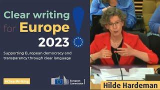 Hilde Hardeman at 'Clear Writing for Europe' 2023, 23 May 2023