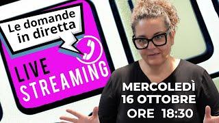 Live con Giorgia Sitta “Le domande in diretta” Mercoledì 16 Ottobre 18:30