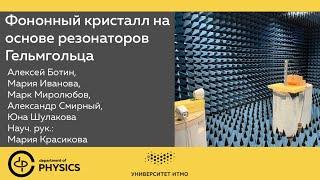 Фононный кристалл на основе резонаторов Гельмгольца | 1 курс