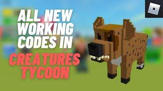 (2021) ALL WORKING CODES IN CREATURES TYCOON | ROBLOX