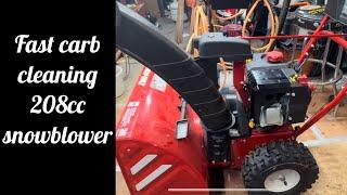 Won't start? Troy Bilt snowblower carb cleaning, the easy way.