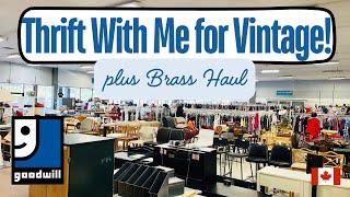 Thrifting for Vintage at 3 Thrift Stores | Huge Brass Haul | Goodwill & Charity Shops | Home Decor!