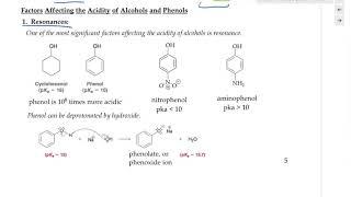 Organic Chemistry - Understanding Acidity of Alcohols