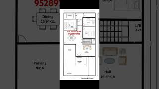 2bhk with parking||2 bedroom house plan #2dhomedesignplandrawing #housedesign #houseplancreator