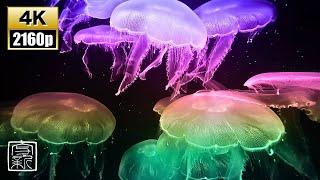 Water and RainbowJellyfish for Deep Meditation & Purification🫧 ASMR & Relaxation12HRS/4K UHD