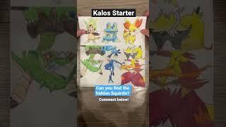 Kalos Starter Evolutions- Can you find the hidden Squirtle? #pokemon #pokemonstarters #shorts