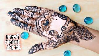 Karwa chauth special mehndi design 2021 || Karwa chauth mehndi design for front hand